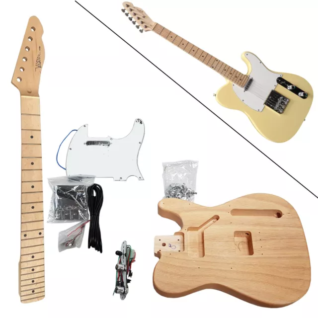 Komplettbausatz Kompletter Bausatz E Gitarre Elektro Massiv Holz Tl Individual