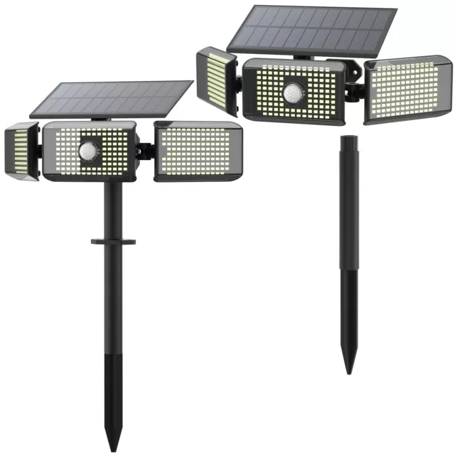 Outdoor Solar Wall Lights LED Motion Sensor Bright Flood Street Lamp 4 Modes