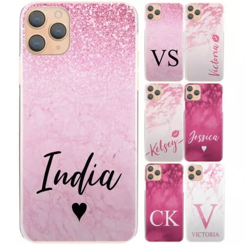 Personalisiert Handyhülle For Nokia 1/2/3/ 4/ 5; Initialen Pink Lippen Marmor