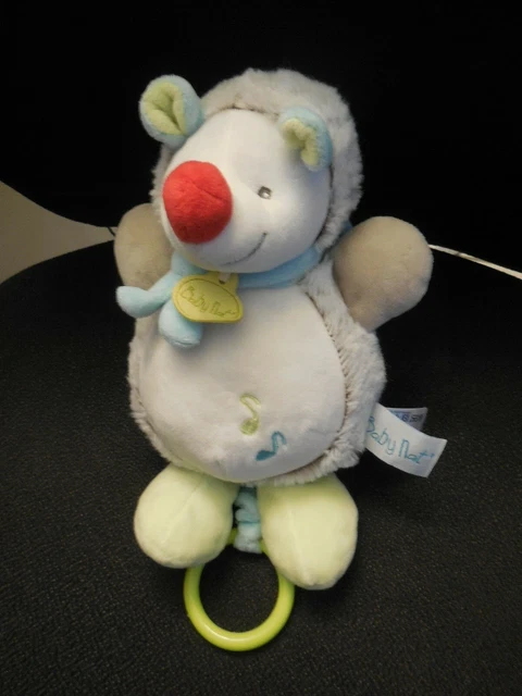 doudou peluche Gaston hérisson musical BABY NAT musique - état NEUF