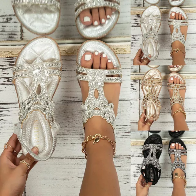 Sandals For Women Comfort With Elastic Ankle Strap Casual Bohemian Beach Shoes