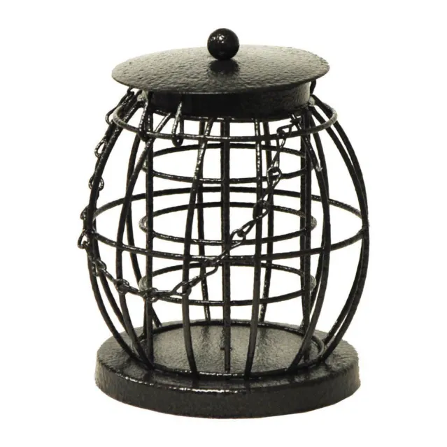 Deluxe Metal Hanging Wild Bird Feeder Suet Fat Balls Lantern Cage Garden Station