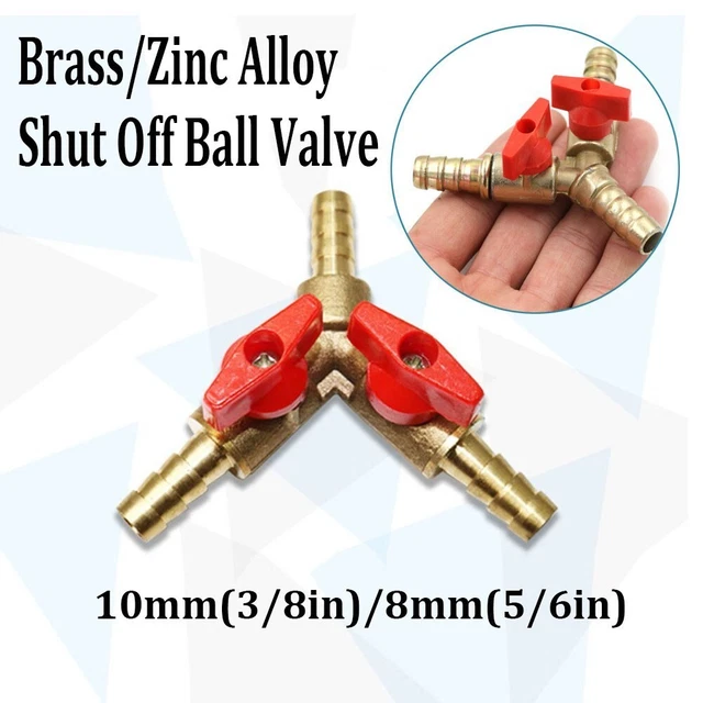Efficient Y 3 Way Shut off Ball Valve with Three Clamps for Quick Assembly