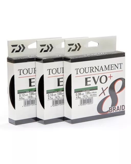 Daiwa Tournament EVO + X8 Feeder Braid 135 Meter Spool  NEW 2024 - Match Fishing