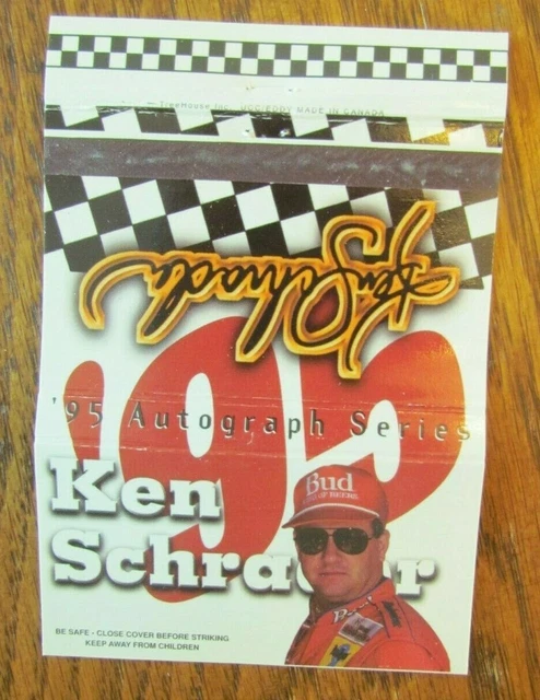 Nascar Racing Car Driver Ken Schrader Matchbook Cover Empty 1995 Matchcover -D4
