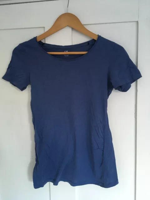 Maternity short sleeved top HM MAMA XS blue - good used condition.