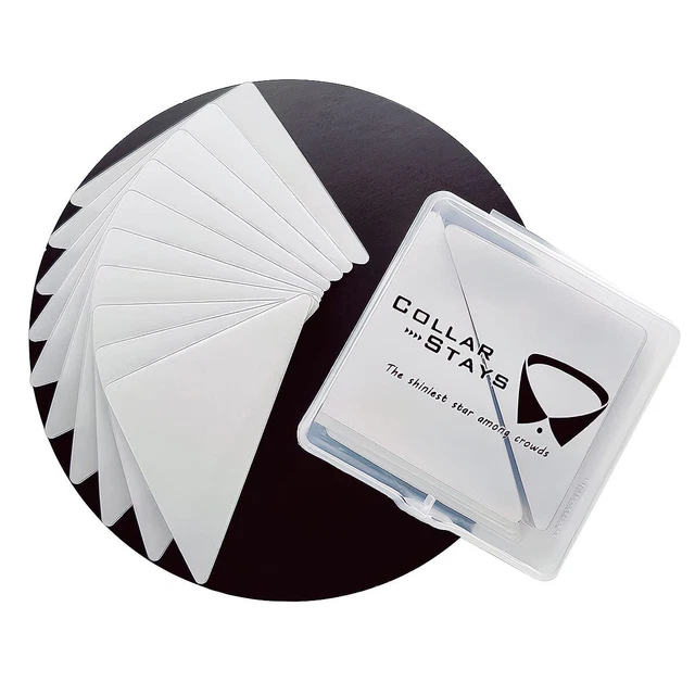 60 Pcs Collar Stays for Polo Shirts, No Curl Collar Polo Shirt Collar Stays