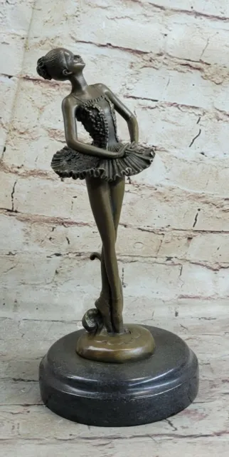 Fonte Bronze Sculpture Ballerine Ballet Danseuse Figurine Statue Fait à la Main