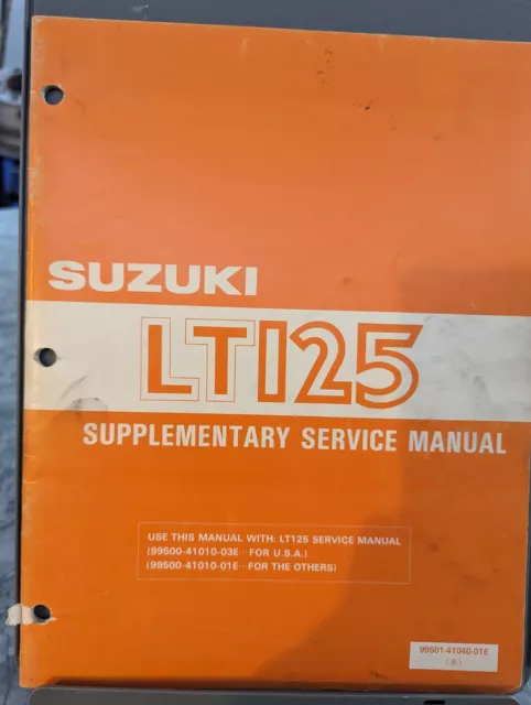 1984 Suzuki LT125 Supplementary Service Manual 99501-41040-01E