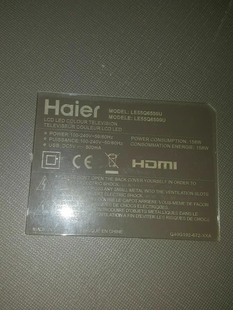 TOUTES PIECES POUR TV haier le55q6500u