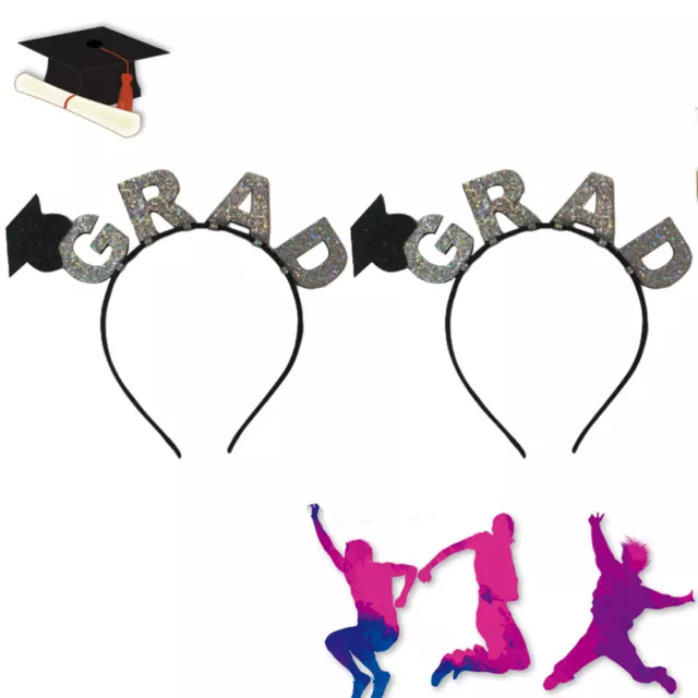 2 Pcs Graduate Head Hoop Graduation Headwear Simple Headbands