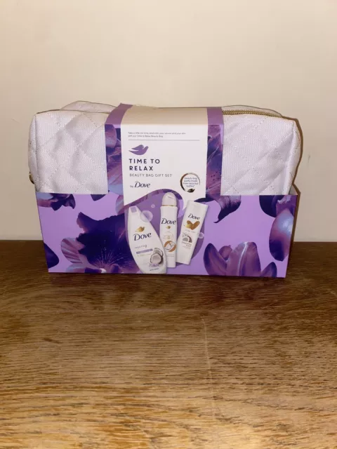 Dove Time To Relax Beauty Bag Gift Set New