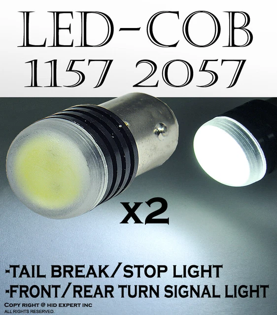 x2  1157 2057 5W White LED Replace For Brake Tail Light Halogen Bulbs N146