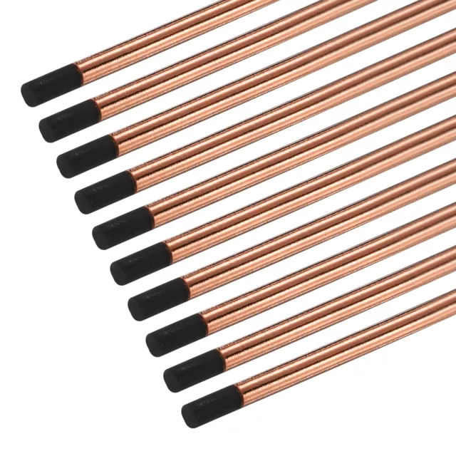 10pcs 11mmx305mm Carbon Arc Air Gouging Rods Copper Graphite Electrode Rods