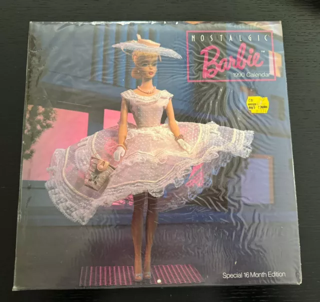 Nostalgic Barbie 1990 Calendar Special 16 Month Edition NEW Sealed