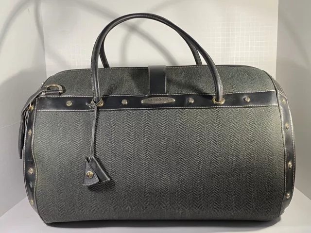 Samsonite Black Label Duffel Bag Luggage Herringbone Travel