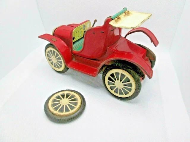 VINTAGE MODEL T Friction Tin Toy Car Red - Made in Japan $8.00 - PicClick
