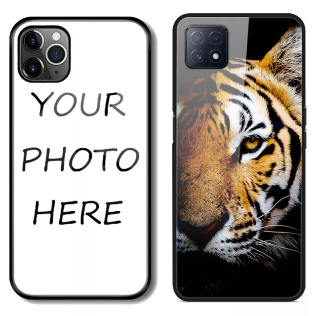 Customized Tempered Glass TPU Phone Case Cover Personalize Photo Image Picture