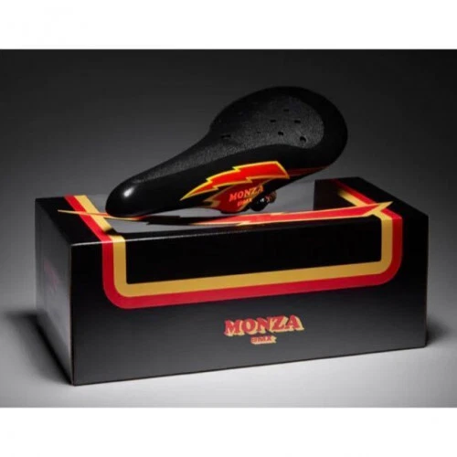 MONZA LIGHTNING BOLT SEAT BLACK black black Lightning bolt saddle BMX