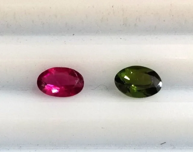 Grün & Pink Natürlich Turmalin 7x5 MM Oval Schliff Lose Edelsteine Nicht Erhitzt