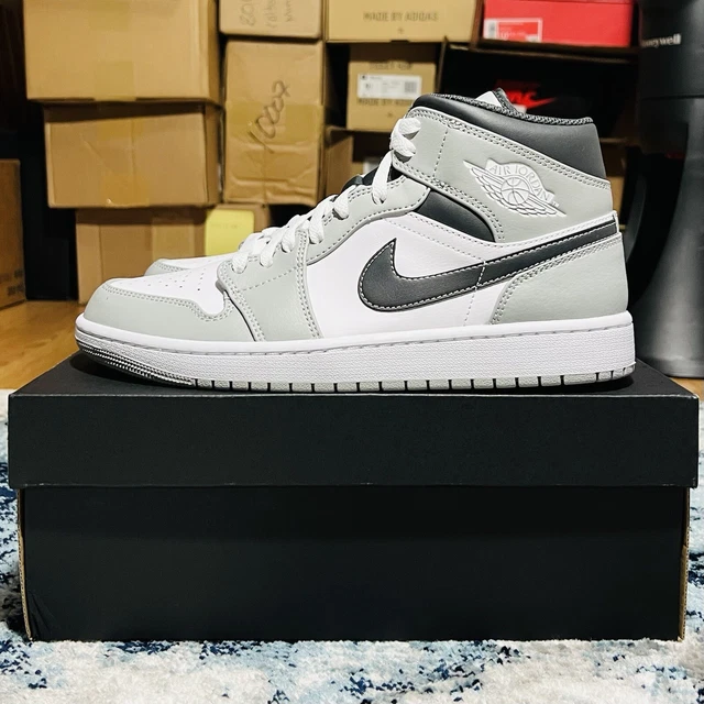 jordan 1 mid light smoke grey size 7