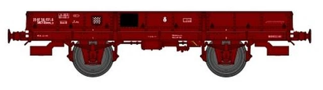 Wagon Plat OCEM 29 Ree Modeles – échelle HO, Brun SNCF, Freiné, Roues Pleines, Neuf
