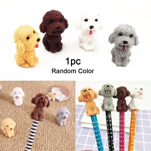 2PC Cartoon Animal Mini Cute Dog eraser for kid rubber for pencil stationery