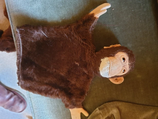 Rare peluche singe Steiff Jocko vintage des années 1950, objet