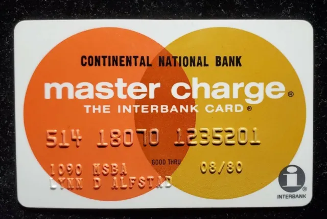 Continental Bank Master Charge, The Interbank credit card exp 1980 ~ our cb859