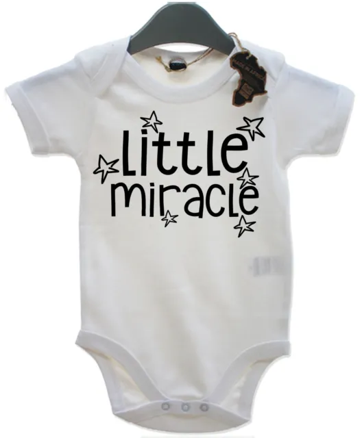 Little Miracle Babygrow Baby Clothing Wear Cute Special Shower Present EBG23