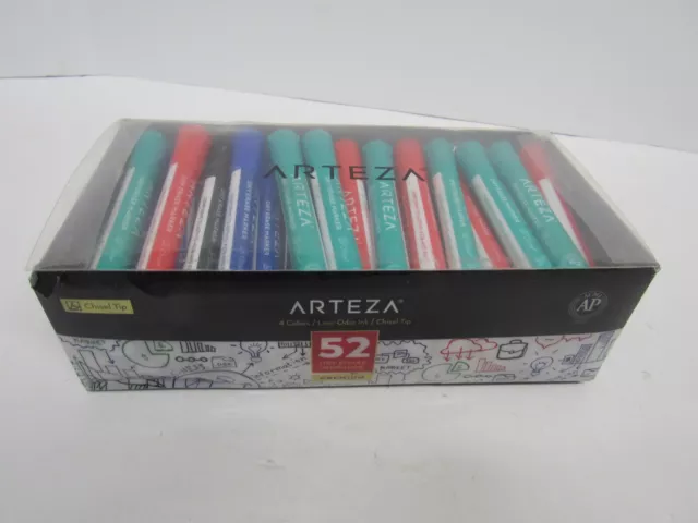 Arteza Dry Erase Markers, Chisel Tip, Blue for School - 36 Pack
