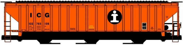 Accurail 81491 HO Illinois Central Gulf Small Herald PS Covered Hopper Kit