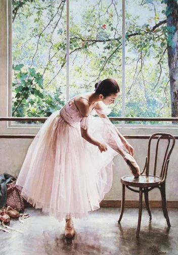 Ballet Dancer In The Studio * Quality Canvas Art Print