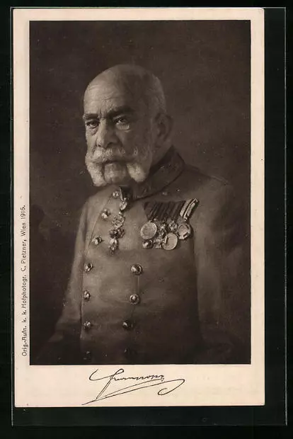 Kaiser Franz Josef I. von Österreich in Uniform, Ansichtskarte