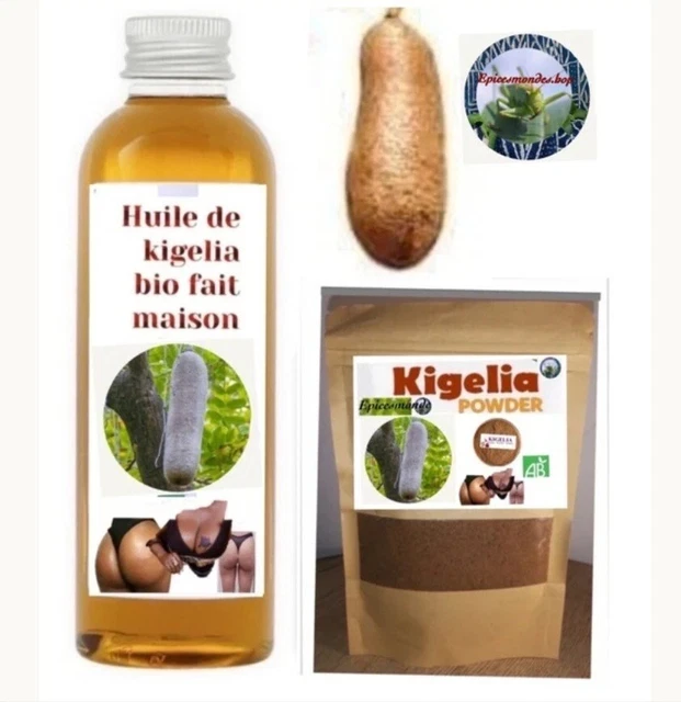 Huile De Kigelia Africana 200 Ml - Pour La Forme Et Les Courbes - Complément Alimentaire Bio - Fabriquée Au Bénin