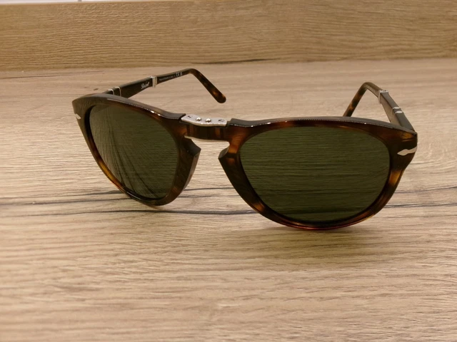 PERSOL SUNGLASSES 0714 24/31 Tortoise Frame Havana Green Lenses
