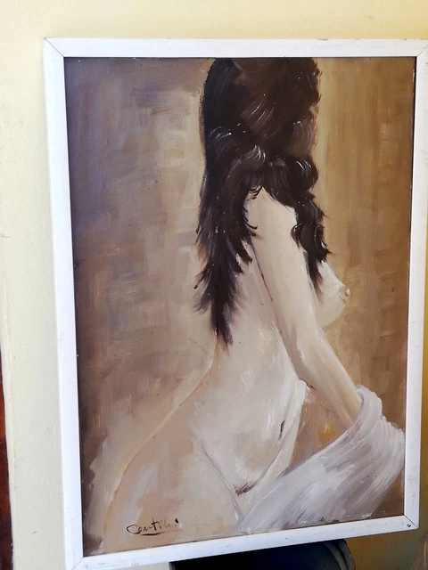 olio su tela nudo Contini Carlo 1903