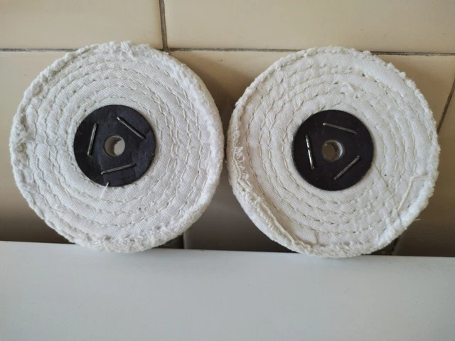 2 X Bolpol Stitched Cotton Buffing Wheel Polishing Mop 4 Inch 1 Section C100/1