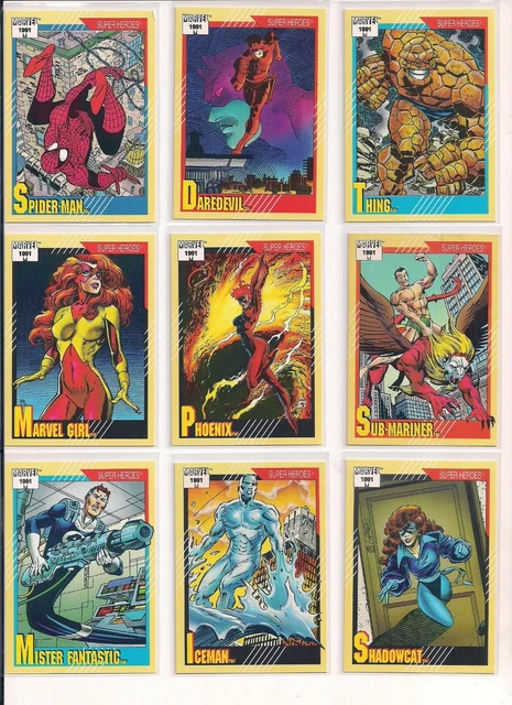 1991 Marvel Universe Trading Cards (Impel) / U Pick / Choose from List / bx41