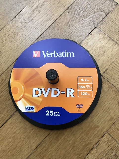 Lot 9x VERBATIM DVD-R AZO 4.7GB 16X 120min