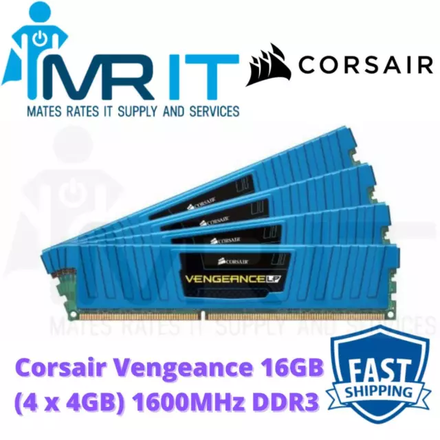 CORSAIR VENGEANCE LP 16GB (4x4GB) DDR3 1600 MHz CML16GX3M4A1600C9B
