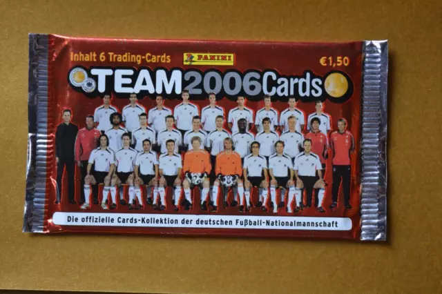 Panini WM 2006 Deutschland Team Cards - Booster rot mit 6 Trading Cards