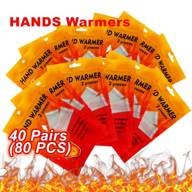 Warmers 40 Pairs 80 Hand Warmers Heat Pack Socks Heater Snow Ski