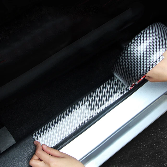 2-Pack Carbon Fiber Car Door Edge Guard Film - 3.9 X 118 Inch Anti-Scratch Protector For Most Vehicles - View #2