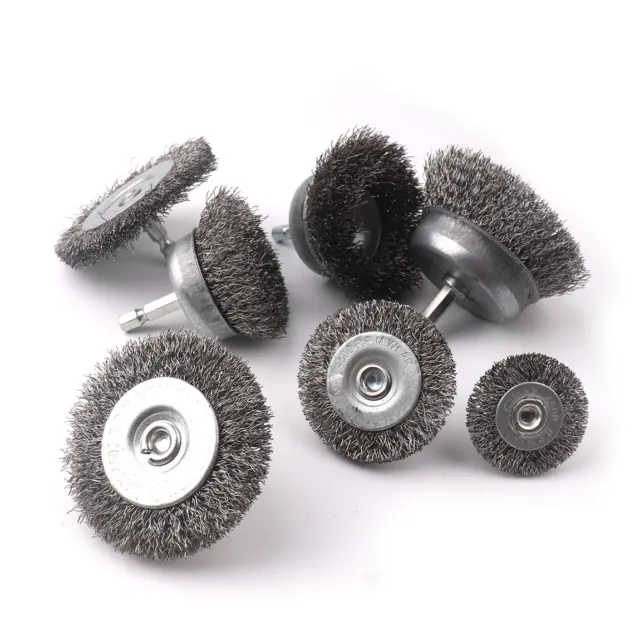 2.5-6 Twist Knot Wire Wheel Cup Brush Set M10 M14 Abrasive Cleaning Brush  Kit