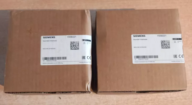 2 Stück Siemens Sounder Interbase FDSB221 neu