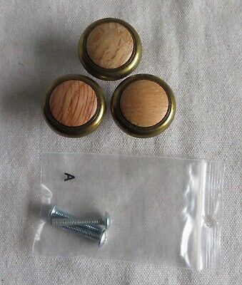 Cabinet knobs 1 1/8” x 7/8" brass plated and Lot of 3 desk shutters drawer