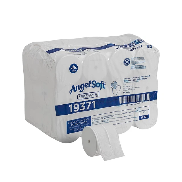 Angel Soft  Series Premium Coreless 2-Ply 750 Sheets Per Roll 36 Rolls Per Case