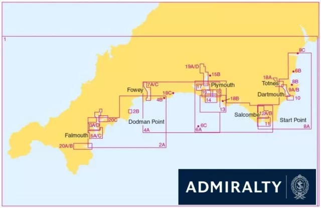 Admiralty Small Craft Leisure Charts 5602 | Falmouth to Teignmouth