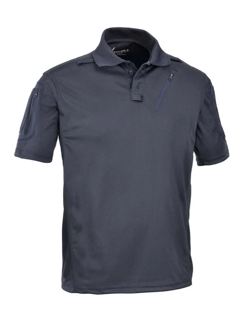 Tg L Polo Tattica Militare Maniche Corte Tasche Blue Navy Defcon 5 D5-1726 Nb